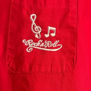 XXL MENS Rockabilly Short Sleeve BUTTON DOWN SHIRT